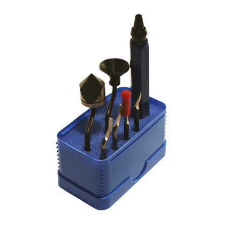 7-piece universal deburring tool set