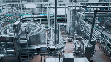 Production hall in the food industry