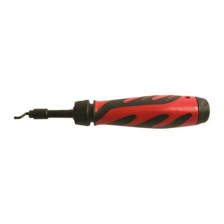 Internal deburrer with nozzle
